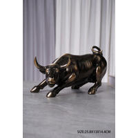 DEKOR ÁLLATFIGURA - bronzszínű, Basics, műanyag (26/13/14,5cm)