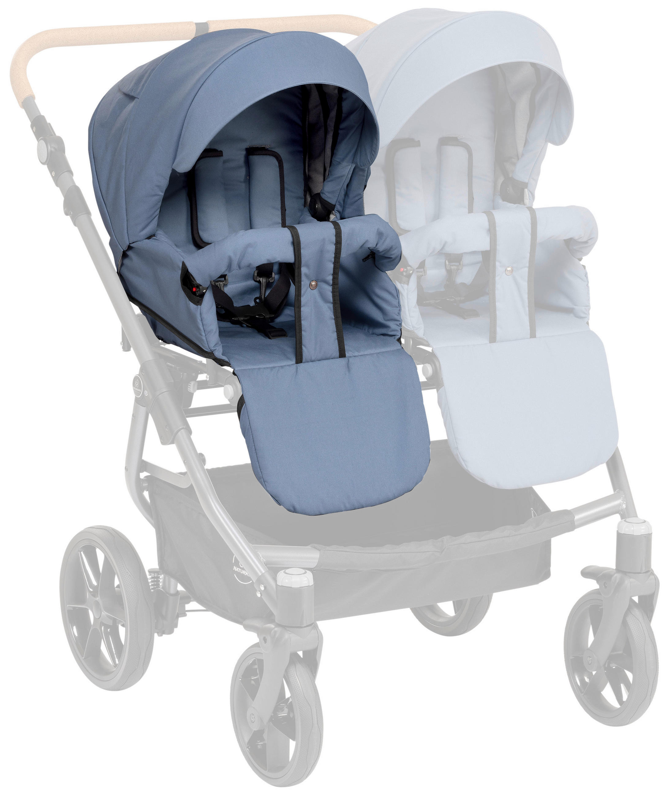 SPORTWAGENAUFSATZ SItzeinheit Lars Topas - Blau, Basics (80/39/60cm) - Naturkind