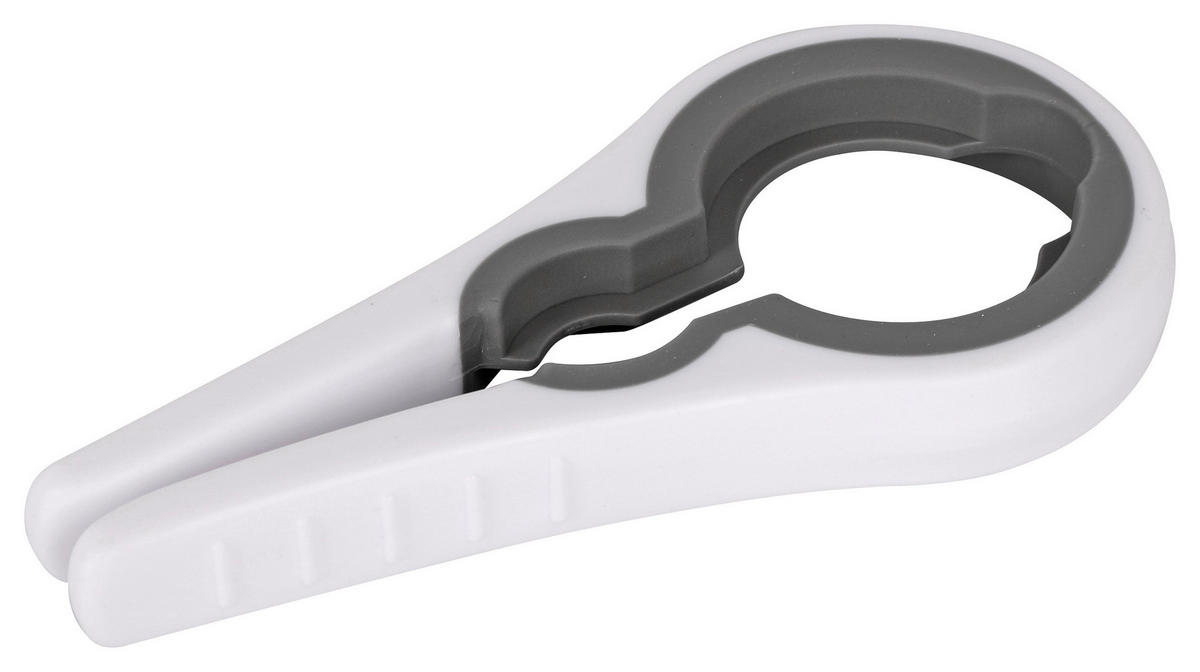 FLASCHENÖFFNER - Weiß/Grau, Basics, Kunststoff (18cm) - Homeware Profession.