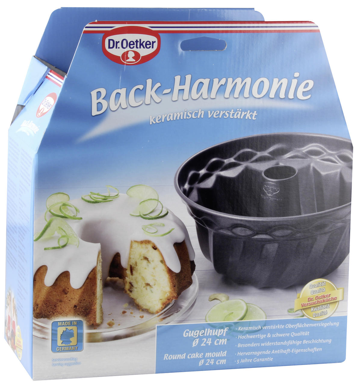 GUGELHUPFFORM  - Grau, Basics, Metall (24/12cm) - Dr.Oetker
