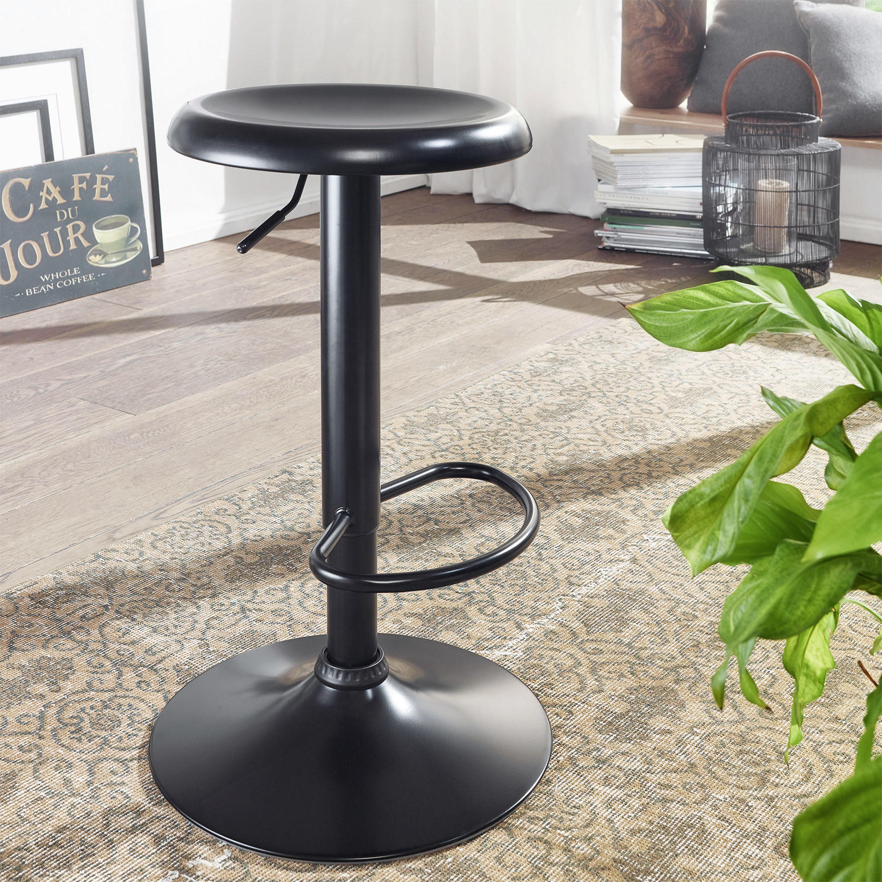 BARPALL i svart  - svart, Modern, metall (40/79/40cm) - MID.YOU
