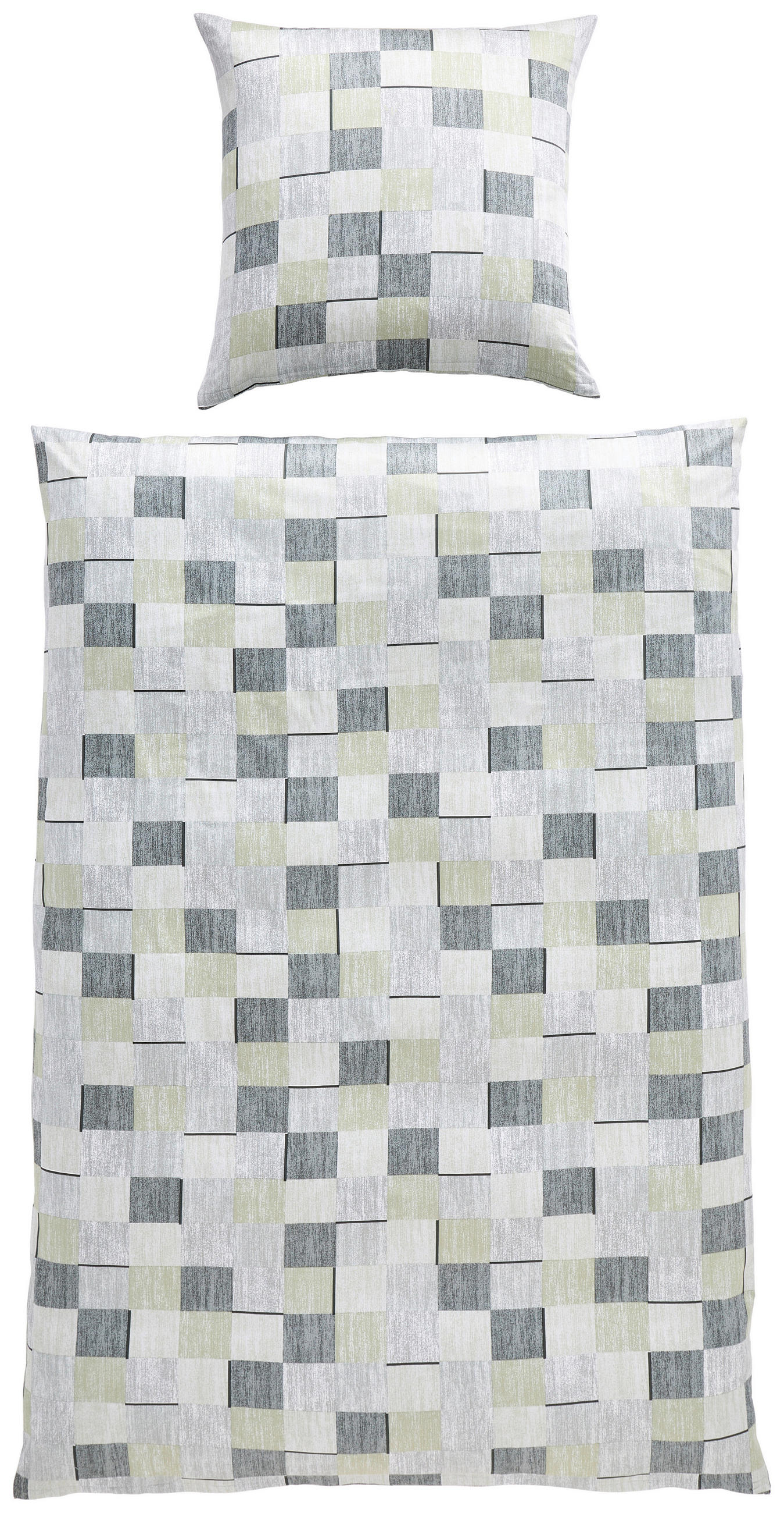 BETTWÄSCHE Makosatin 135/200 cm  - Grün, Design, Textil (135/200cm) - Janine