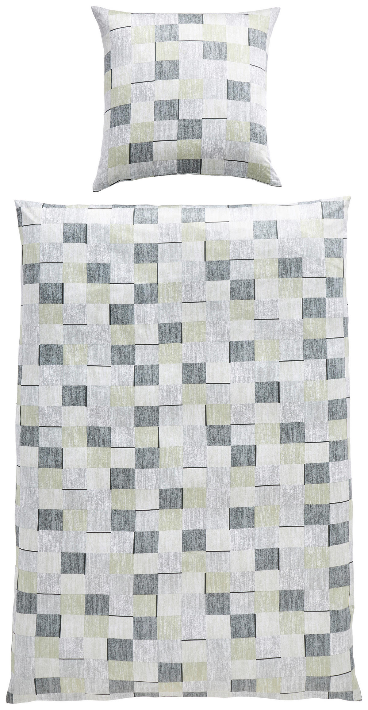 BETTWÄSCHE Makosatin 135/200 cm  - Grün, Design, Textil (135/200cm) - Janine