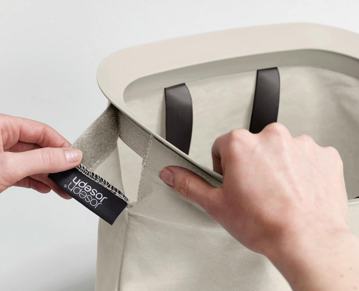 WÄSCHESAMMLER - Grauweiß, Basics, Kunststoff/Textil (59,1/71/39,5cm) - Joseph Joseph