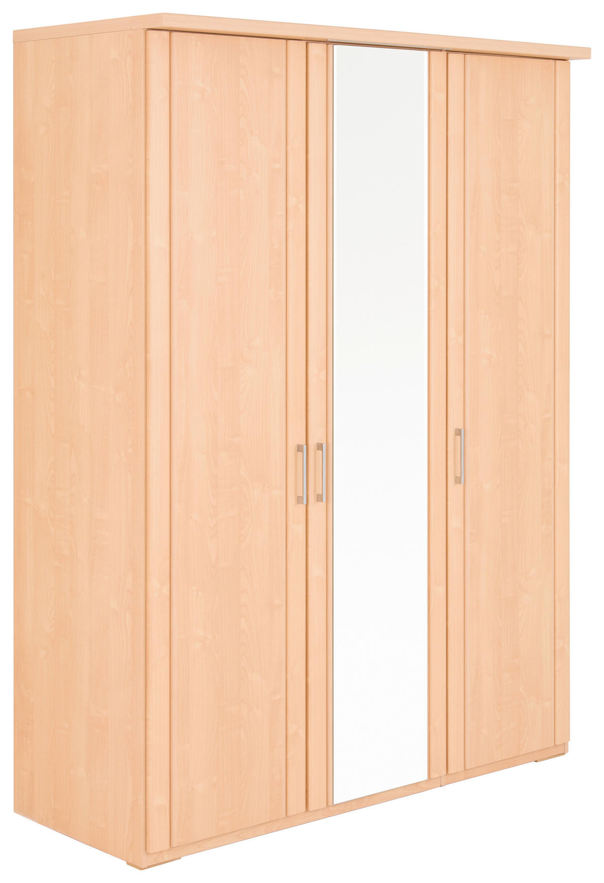 DREHTÜRENSCHRANK Eiche Bianco  - Eiche Bianco/Silberfarben, Konventionell, Glas/Holzwerkstoff (150/197/58cm) - Venda