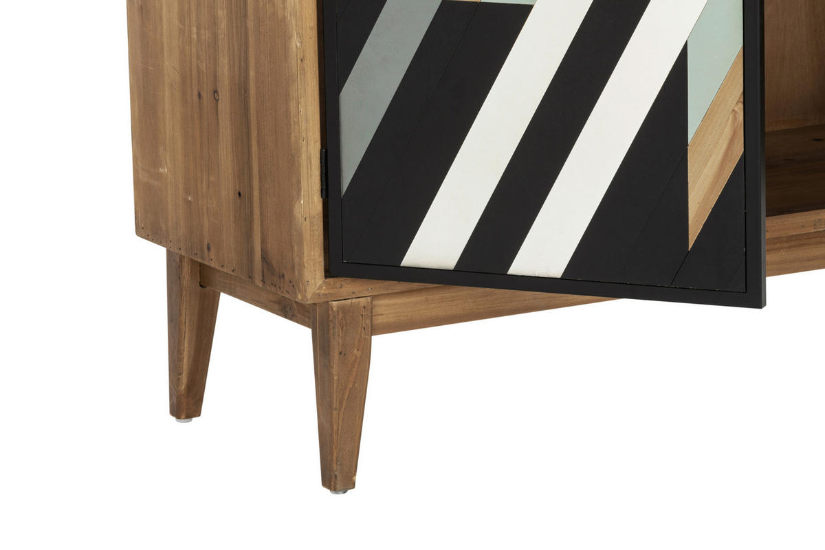 KOMMODE  in 100/120.5/42 cm  - Multicolor/Schwarz, KONVENTIONELL, Holz/Holzwerkstoff (100/120.5/42cm) - Livetastic