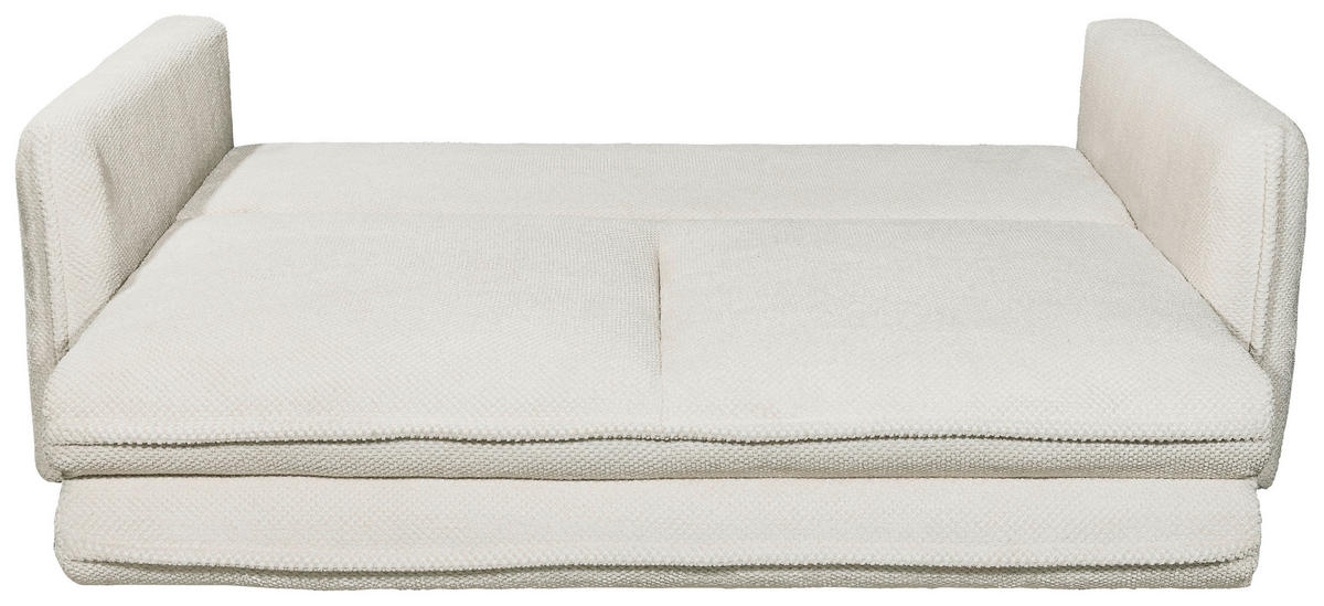 SCHLAFSOFA Mikrovelours Beige  - Beige/Schwarz, KONVENTIONELL, Kunststoff/Textil (237/94/117cm) - MID.YOU