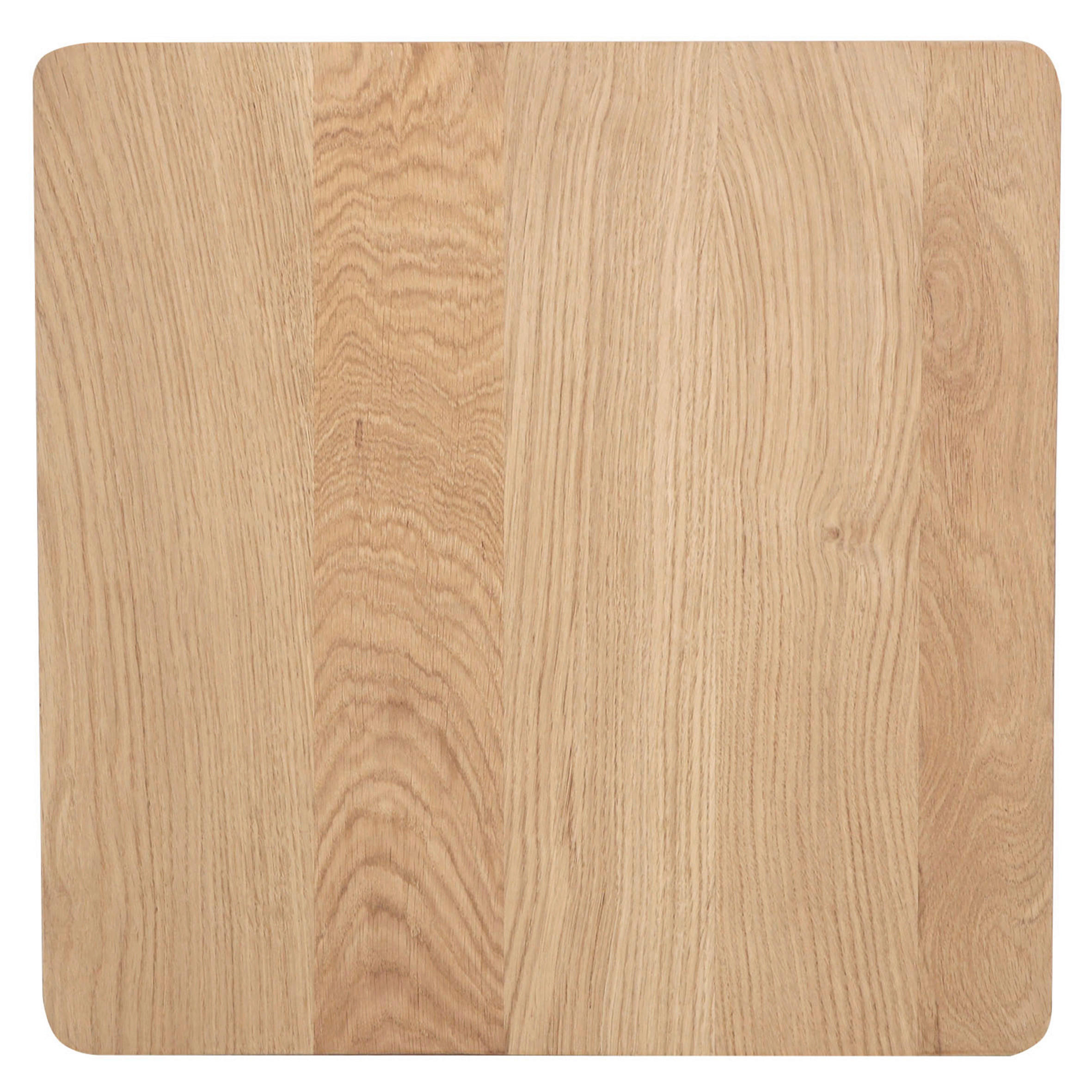 BEISTELLTISCH 43/43/45 cm Eiche massiv Eichefarben, Weiß, Naturfarben quadratisch  - Eichefarben/Weiß, Design, Holz/Metall (43/43/45cm) - Landscape