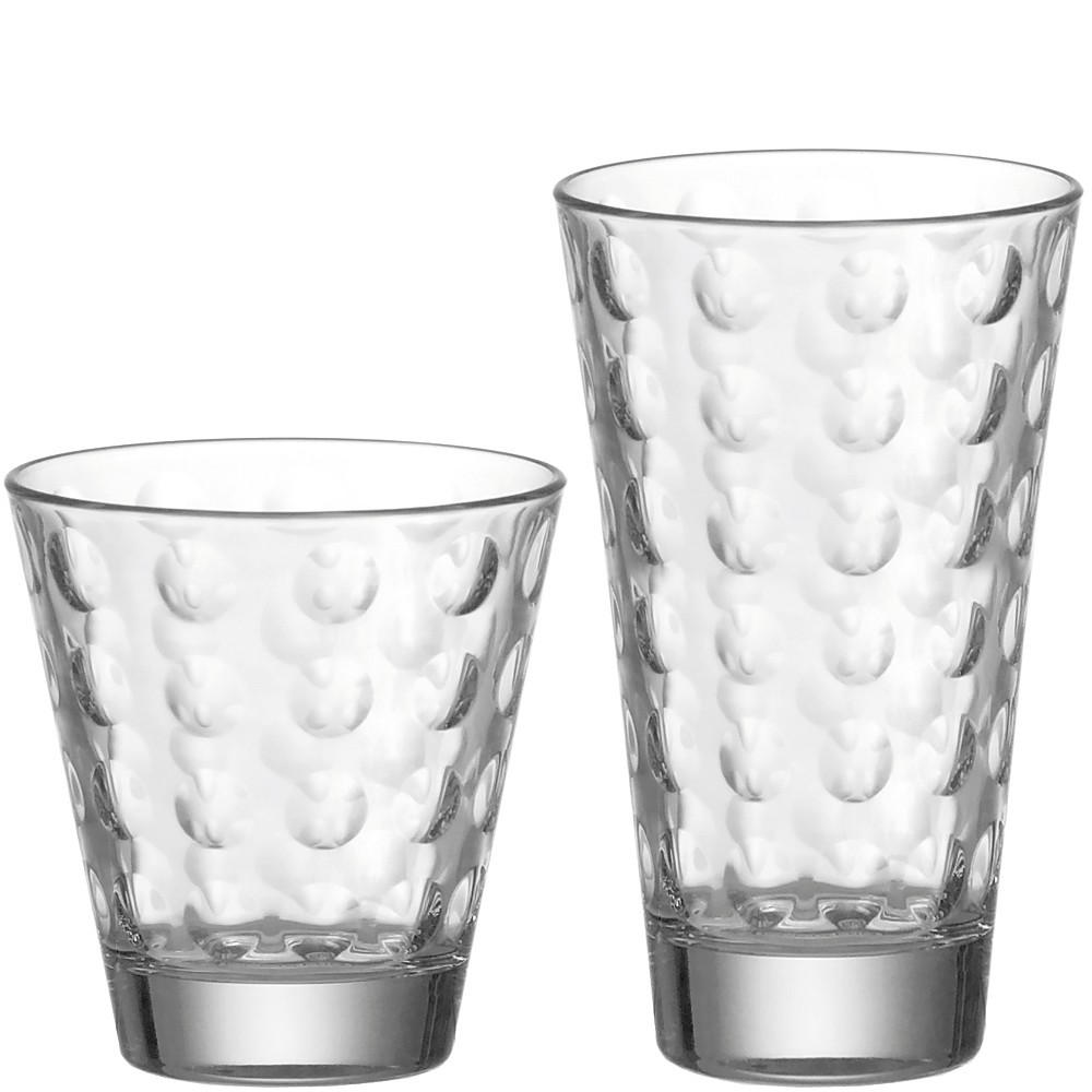 GLÄSERSET Optic  8-teilig  - Transparent, Glas - Leonardo