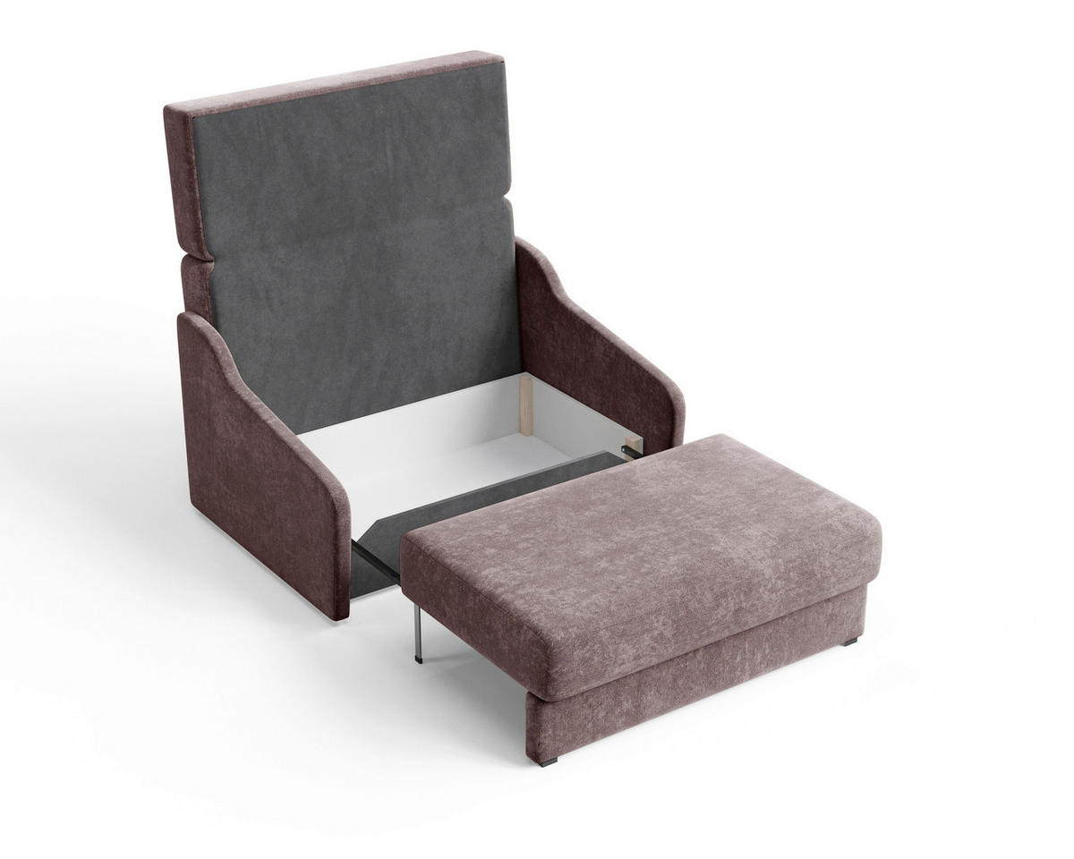 SCHLAFSOFA Bordeaux  - Bordeaux/Schwarz, Design, Kunststoff/Textil (136/86/113cm) - MID.YOU