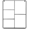 WANDREGAL 50/60/12 cm  - Schwarz, Basics, Metall (50/60/12cm) - Landscape