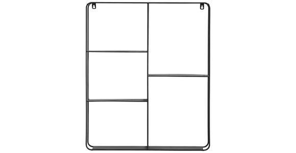 WANDREGAL 50/60/12 cm  - Schwarz, Basics, Metall (50/60/12cm) - Landscape