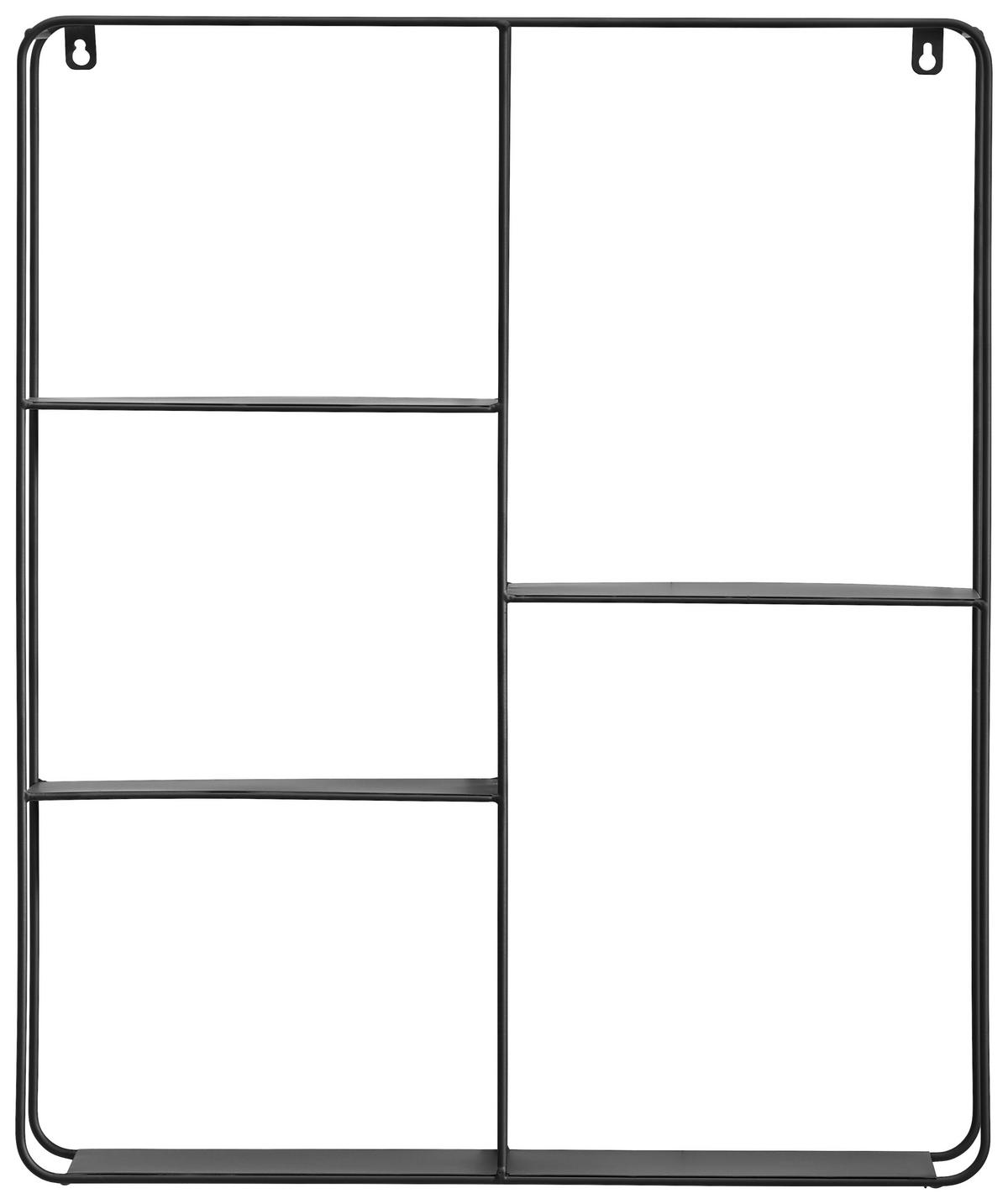 WANDREGAL 50/60/12 cm  - Schwarz, Basics, Metall (50/60/12cm) - Landscape