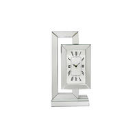 TISCHUHR Silberfarben 23,5/45,5/10,7 cm  - Silberfarben, Trend, Glas/Holzwerkstoff (23,5/45,5/10,7cm) - Ambia Home