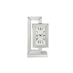 TISCHUHR Silberfarben 23,5/45,5/10,7 cm  - Silberfarben, Trend, Glas/Holzwerkstoff (23,5/45,5/10,7cm) - Ambia Home