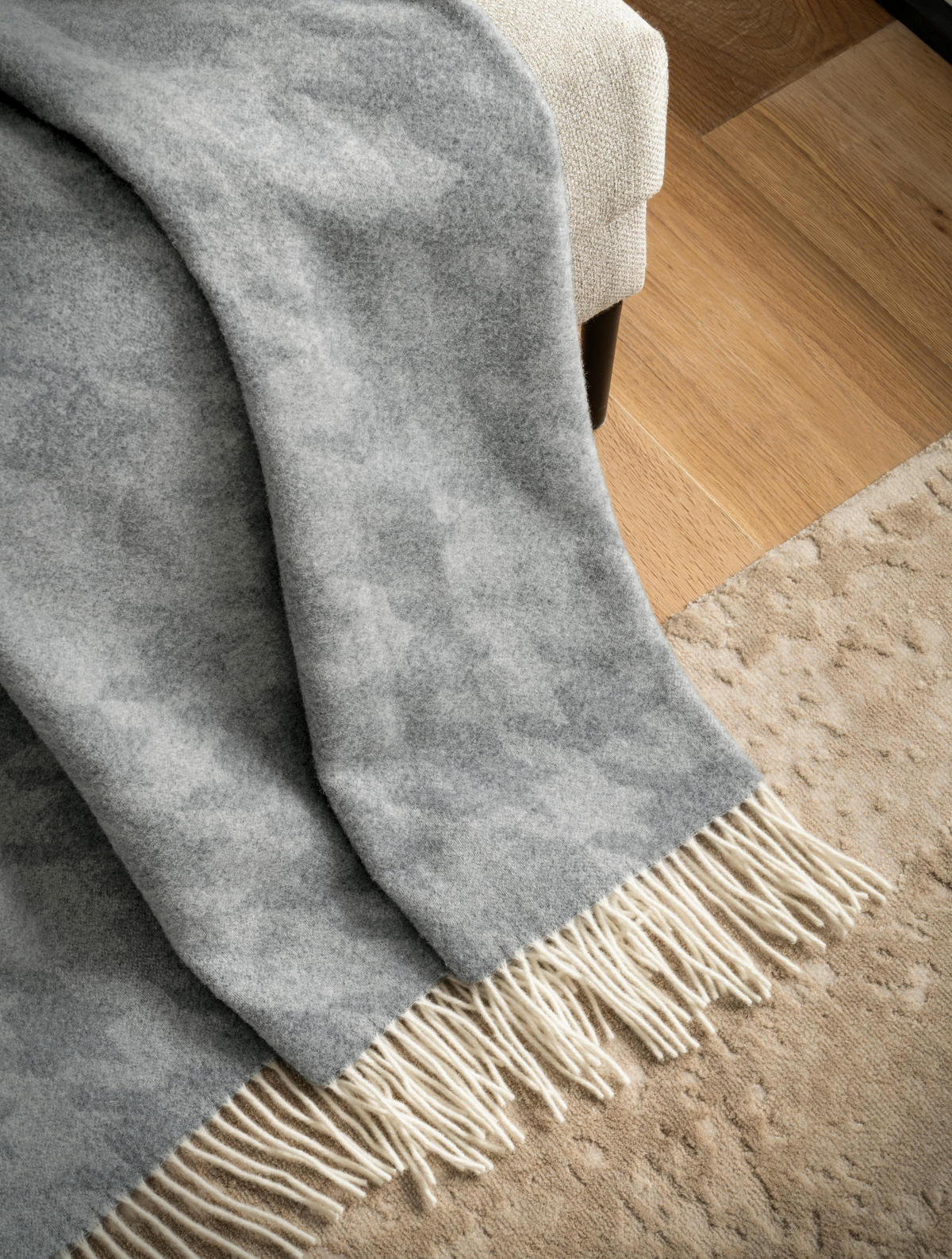 PLAID 150/200 cm  - Grau, Basics, Textil (150/200cm) - Bugatti