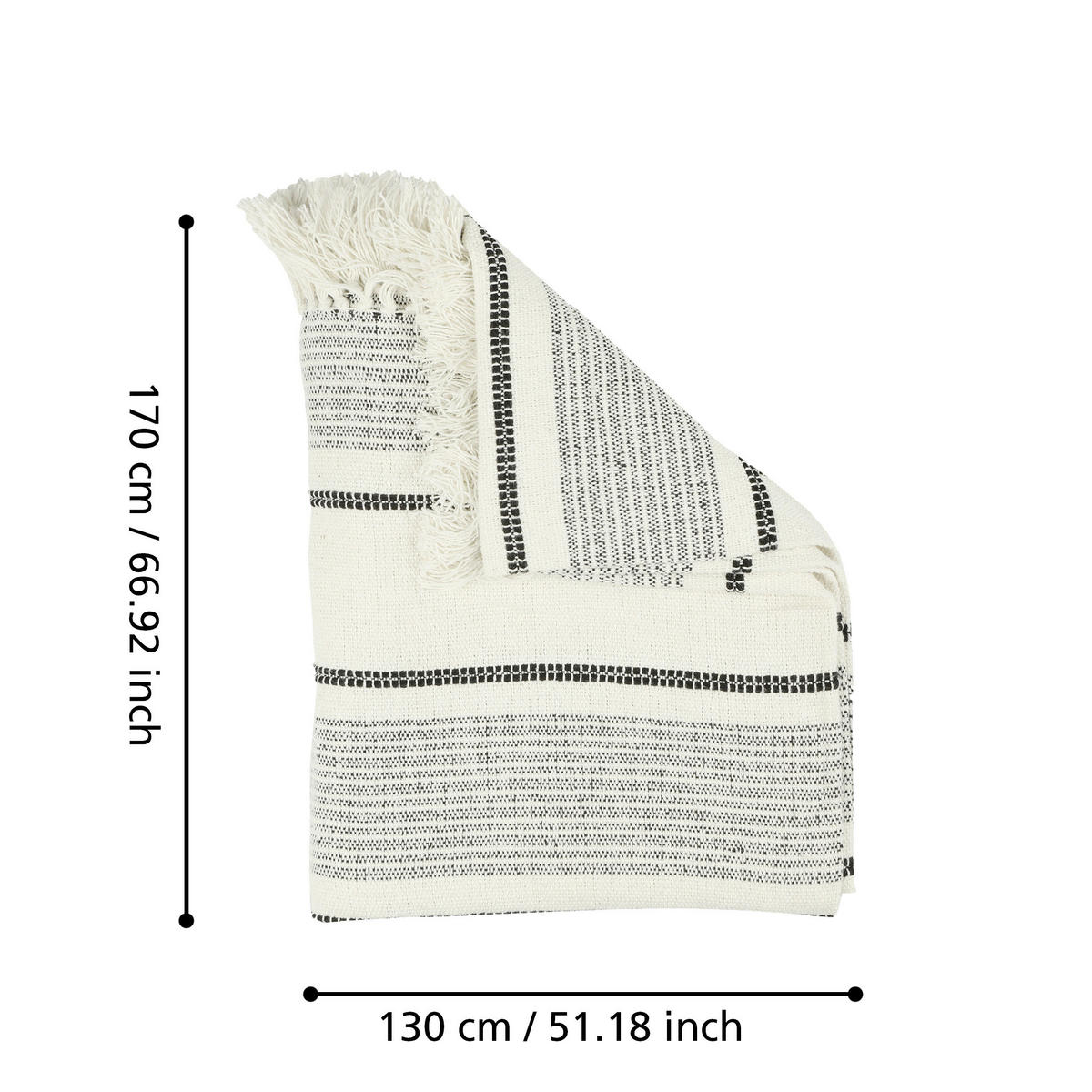 DECKE 130/170 cm  - Weiß/Grau, Design, Textil (130/170cm) - Eglo