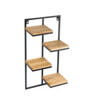 WANDREGAL 38.5/79.5/20 cm  - Schwarz, Design, Holz/Metall (38.5/79.5/20cm)