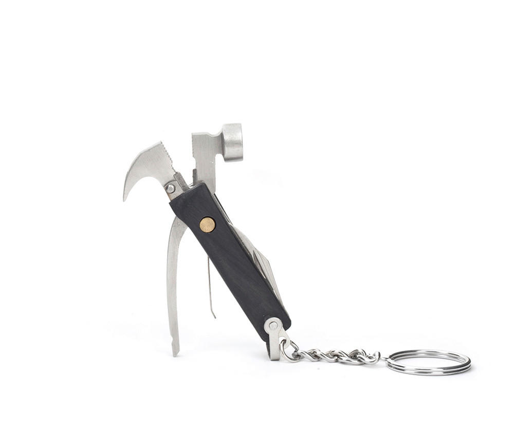 PŘÍVĚSEK NA KLÍČE - černá/barvy stříbra, Konvenční, kov/dřevo (13/3,5/2cm) - Kikkerland