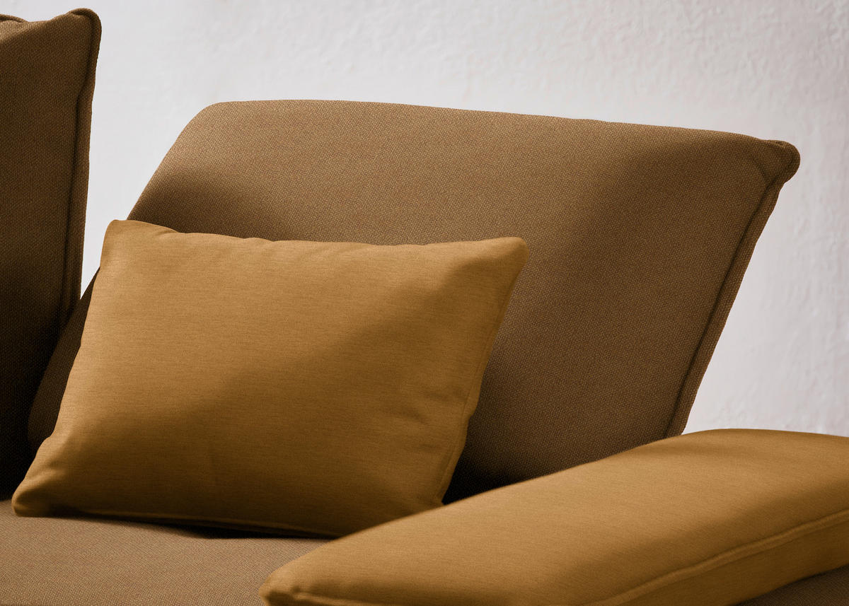 ECKSOFA in Flachgewebe Orange  - Schwarz/Orange, Design, Textil/Metall (310/250cm) - Moderano