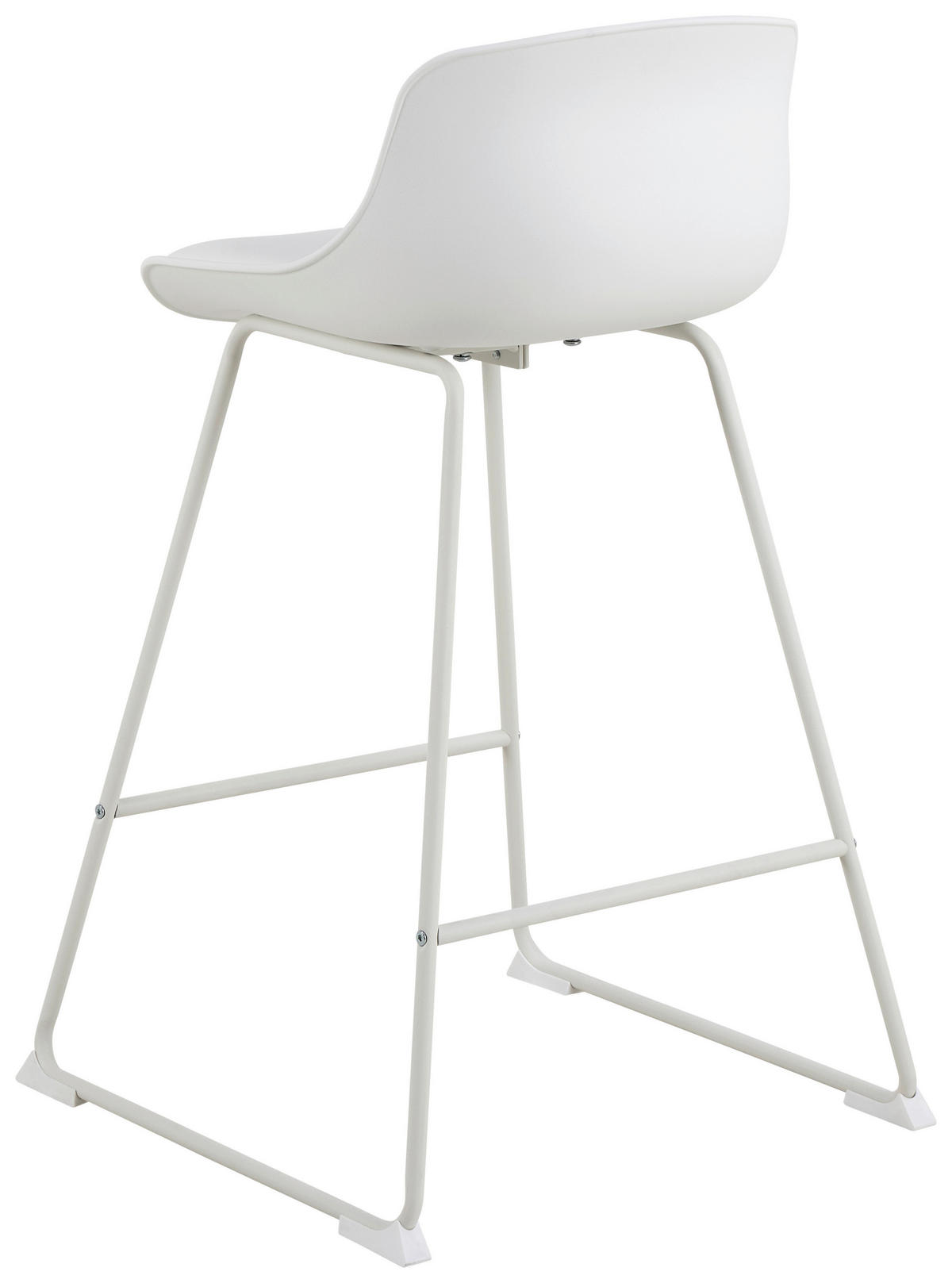 BARHOCKER Lederlook Weiß  - Weiß, Design, Kunststoff/Textil (50/84/49cm) - MID.YOU