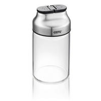 SALZ- UND PFEFFERSTREUER KIPPO  - Silberfarben/Schwarz, MODERN, Glas/Kunststoff (5,5/10,1cm) - Gefu