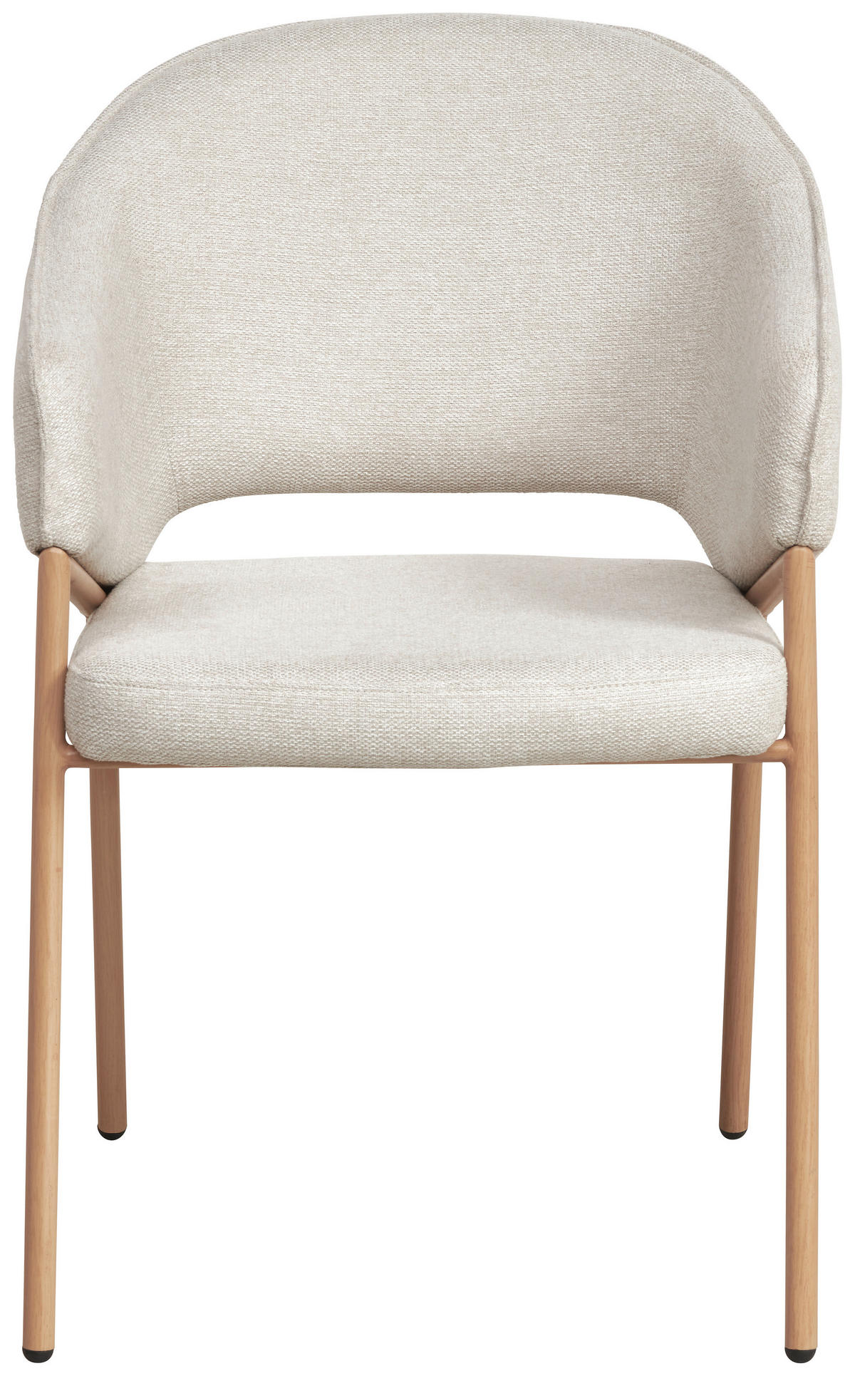 ARMLEHNSTUHL  in Eisen Webstoff  - Eichefarben/Beige, MODERN, Textil/Metall (64/85/57cm) - MID.YOU