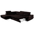 ECKSOFA in Webstoff Mokka  - Mokka, Design, Textil/Metall (235/280cm) - Hom`in