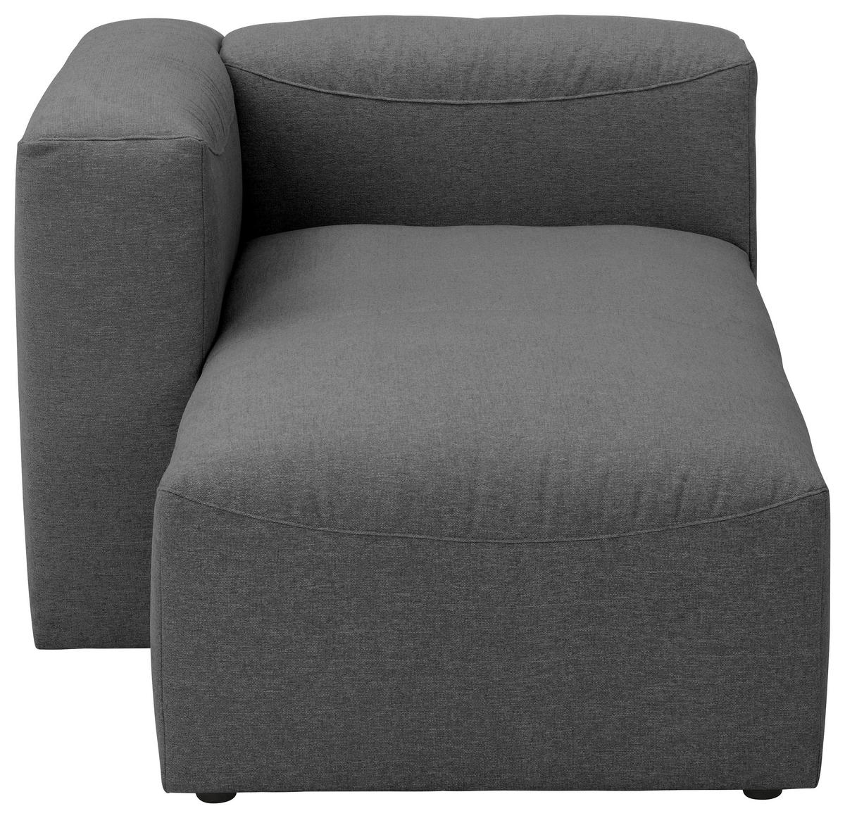 RÉCAMIERE in Flachgewebe Anthrazit  - Anthrazit, Design, Kunststoff/Textil (160/73/100cm) - Max Winzer