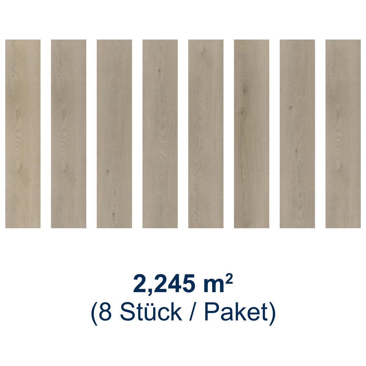 DESIGNBODEN Variant  per  m² - Hellbraun/Eichefarben, Basics, Kunststoff (122/23/0.48cm)