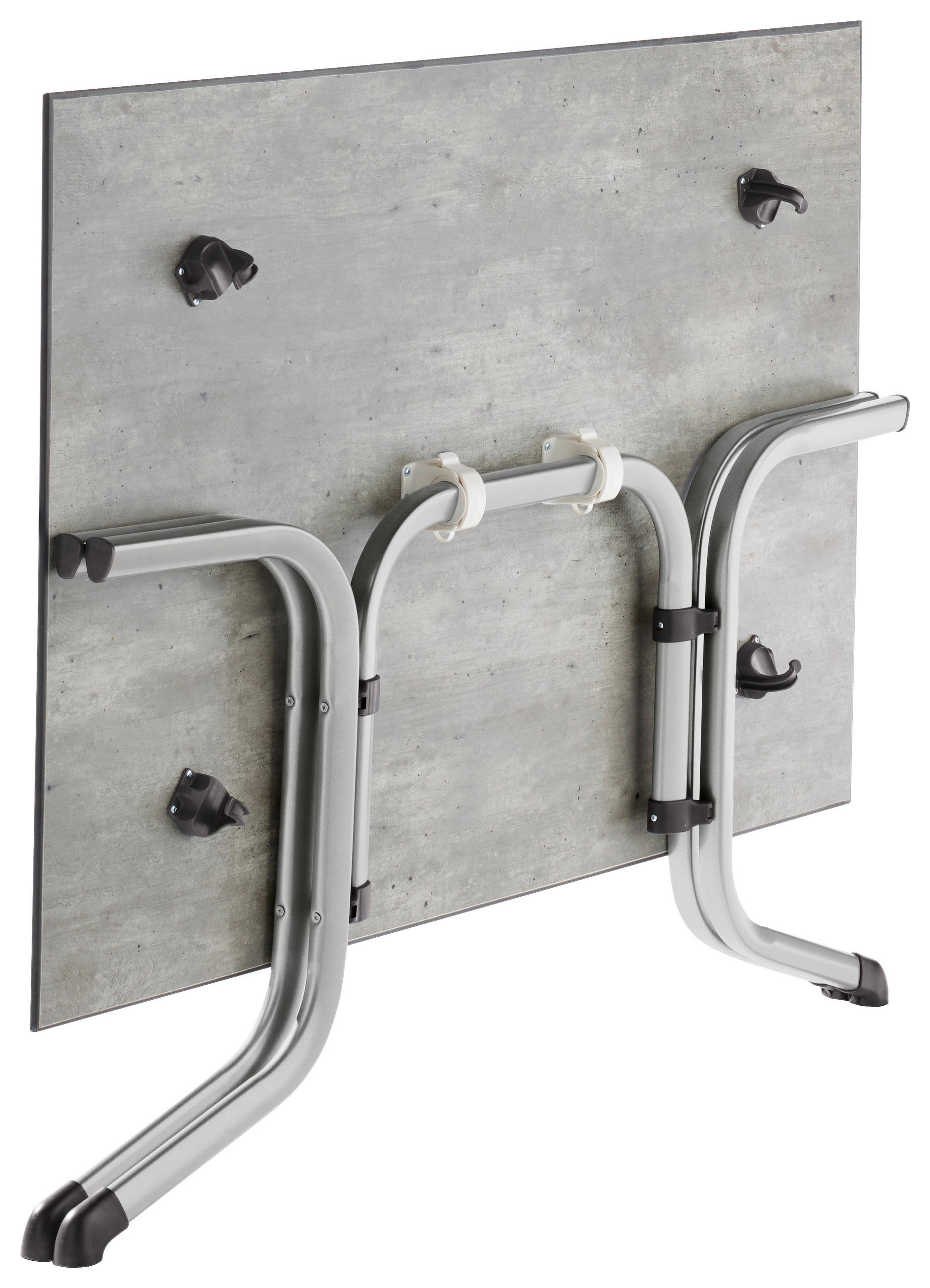 GARTENKLAPPTISCH 140/90/73 cm Metall, Kunststoff rechteckig  - Graphitfarben/Grau, Basics, Kunststoff/Metall (140/90/73cm) - Sieger