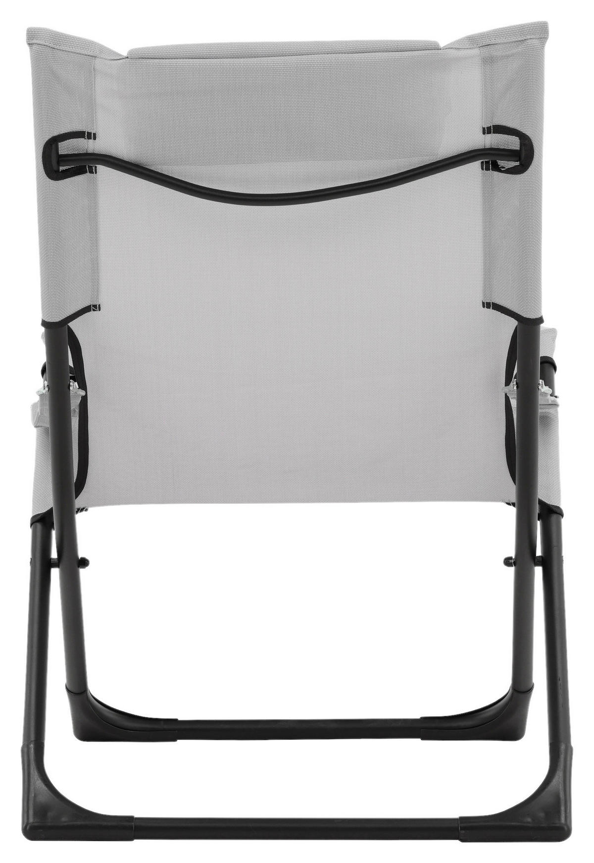 STRANDSESSEL 63/89/84 cm  - Schwarz/Grau, KONVENTIONELL, Textil/Metall (63/89/84cm) - Gardenson