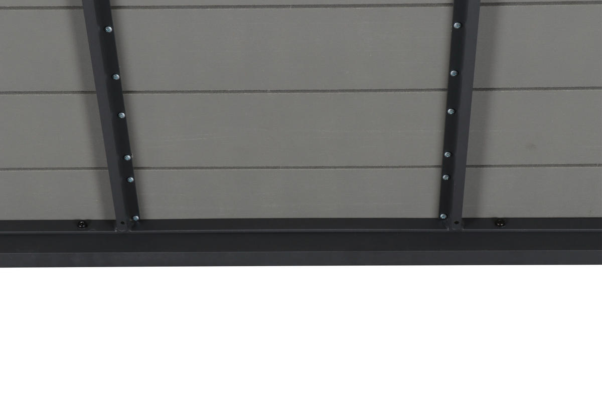 GARTENTISCH Metall, Kunststoff Grau, Dunkelgrau rechteckig  - Dunkelgrau/Grau, MODERN, Kunststoff/Metall (205/92/74cm) - Ambia Garden