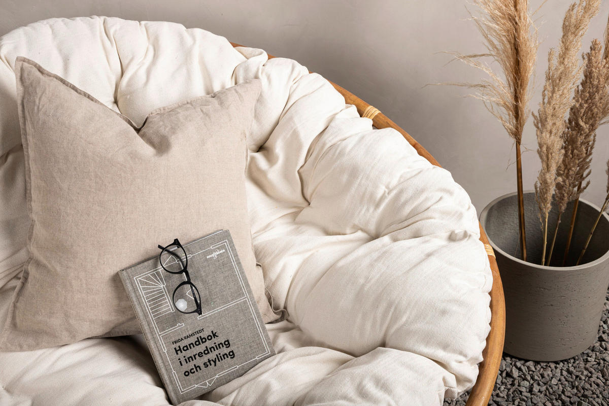 LOUNGEFÅTÖLJ  - vit/naturfärgad, Modern, trä/textil (165/97/108cm) - Gardenson