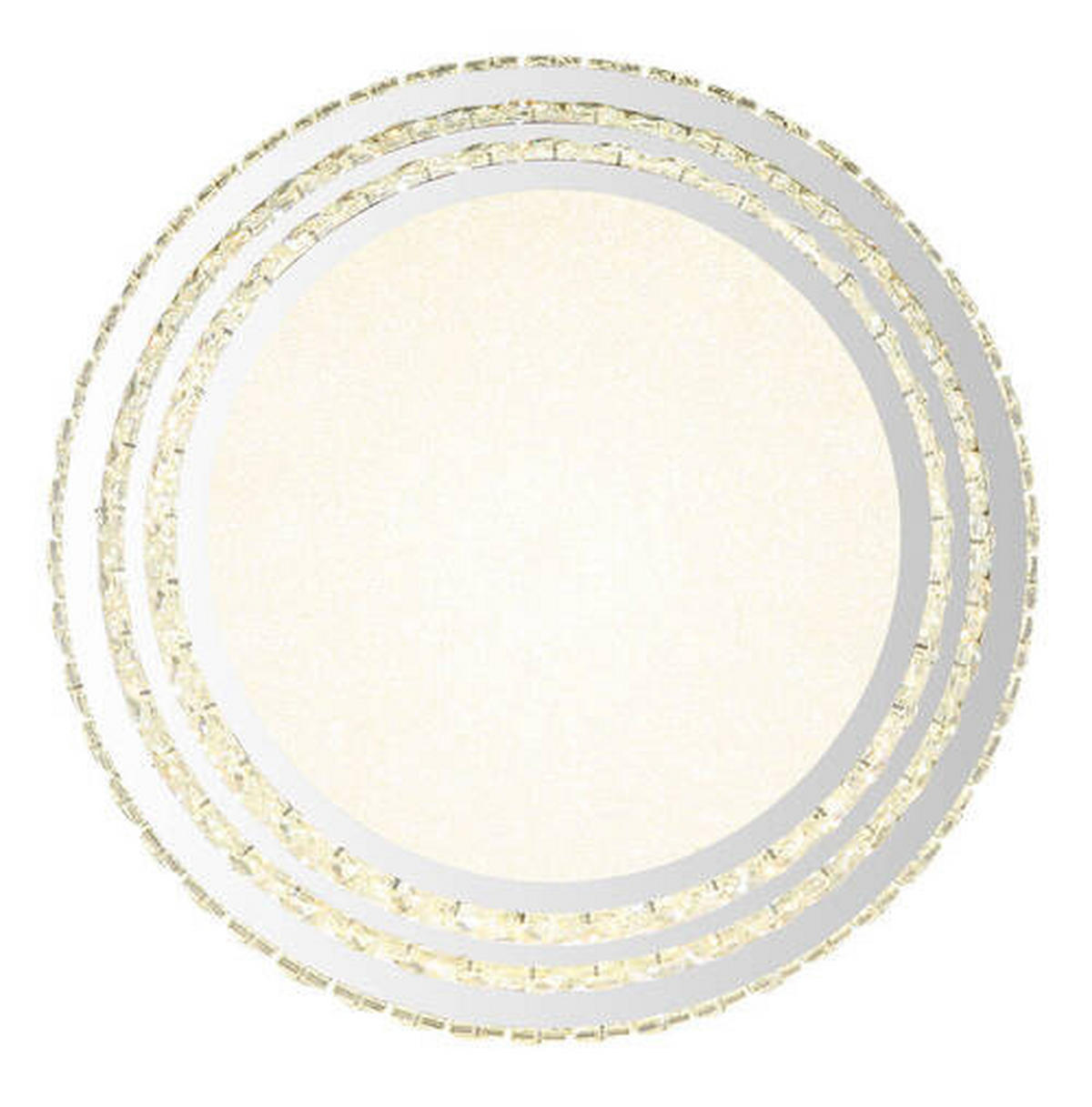 LED-DECKENLEUCHTE  50/15,5 cm    - Klar/Chromfarben, Lifestyle, Kunststoff/Metall (50/15,5cm) - Globo