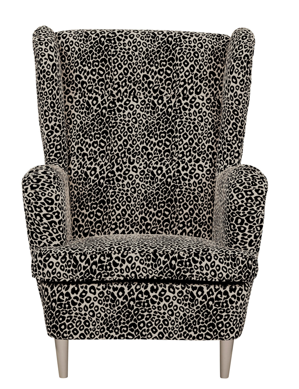 SESSEL in Jacquard, Webstoff Braun, Schwarz  - Kaschmir/Schwarz, MODERN, Holz/Textil (78/102/98cm) - MID.YOU