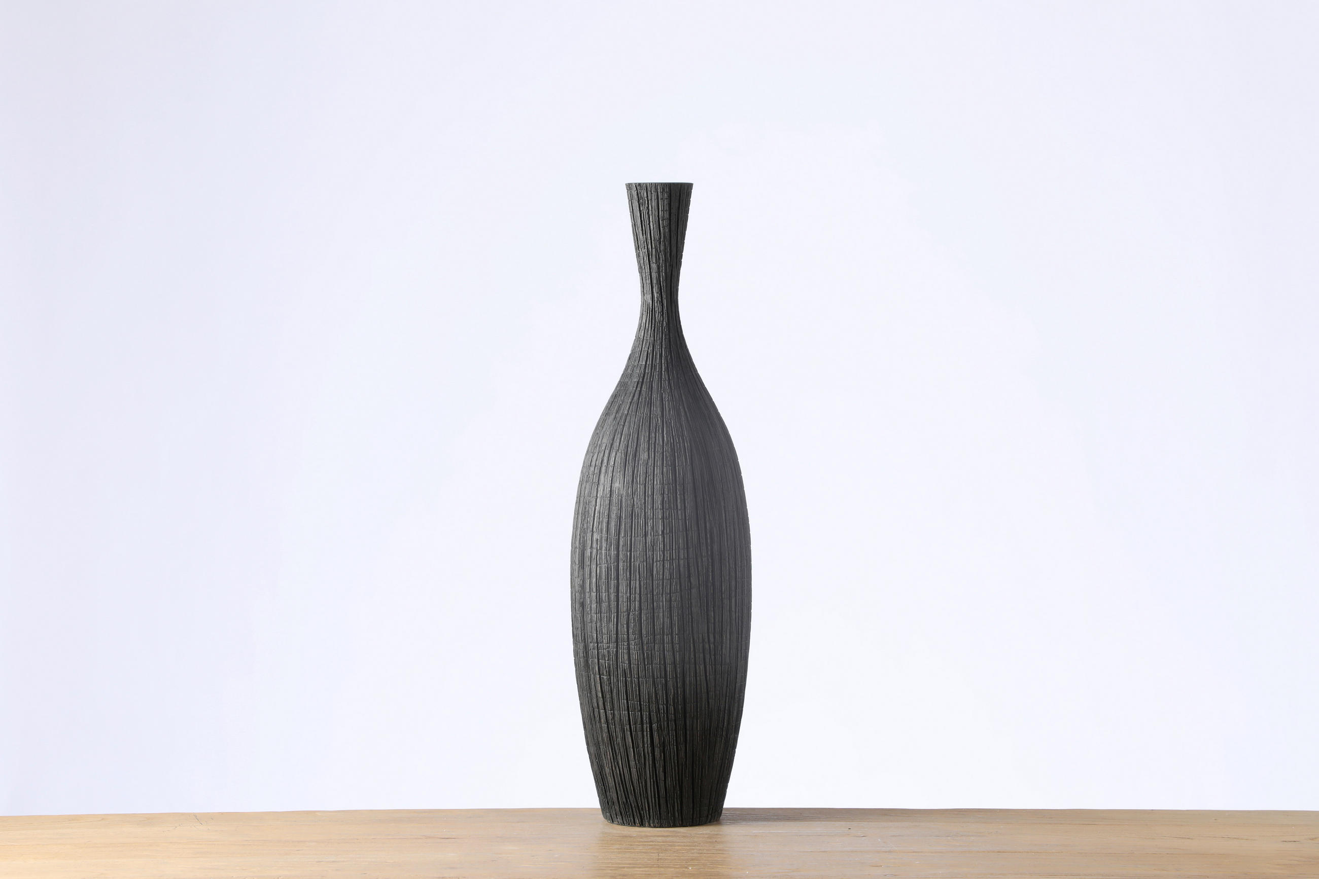 DEKOR VÁZA  - fekete, Basics, műanyag (18,5/18,5/58,5cm)