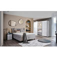 BOXSPRINGBETT 200/200 cm  in Hellgrau  - Chromfarben/Hellgrau, KONVENTIONELL, Kunststoff/Textil (200/200cm) - Voleo