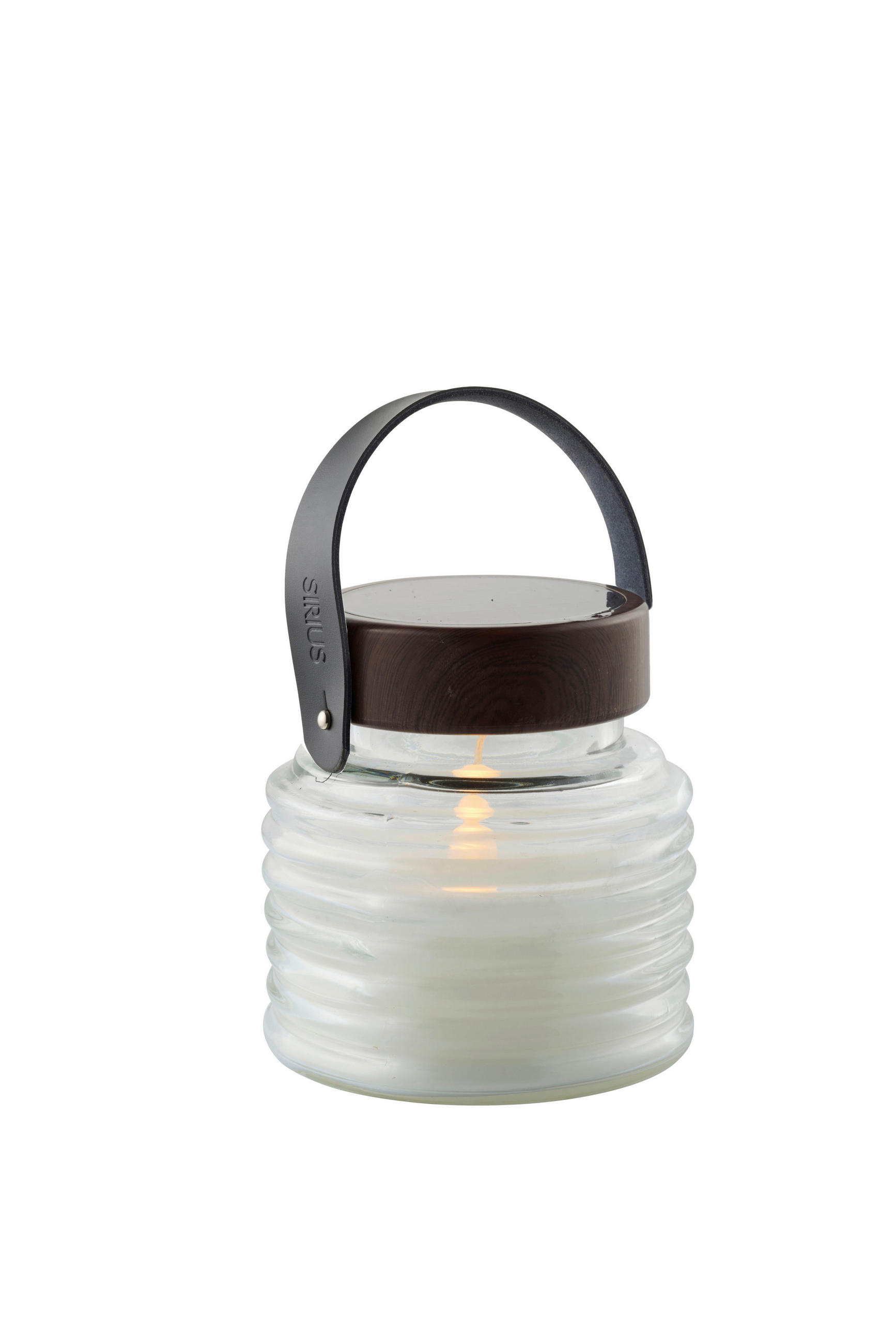 LED-LATERNE  - Transparent/Schwarz, KONVENTIONELL, Glas (12/12cm)