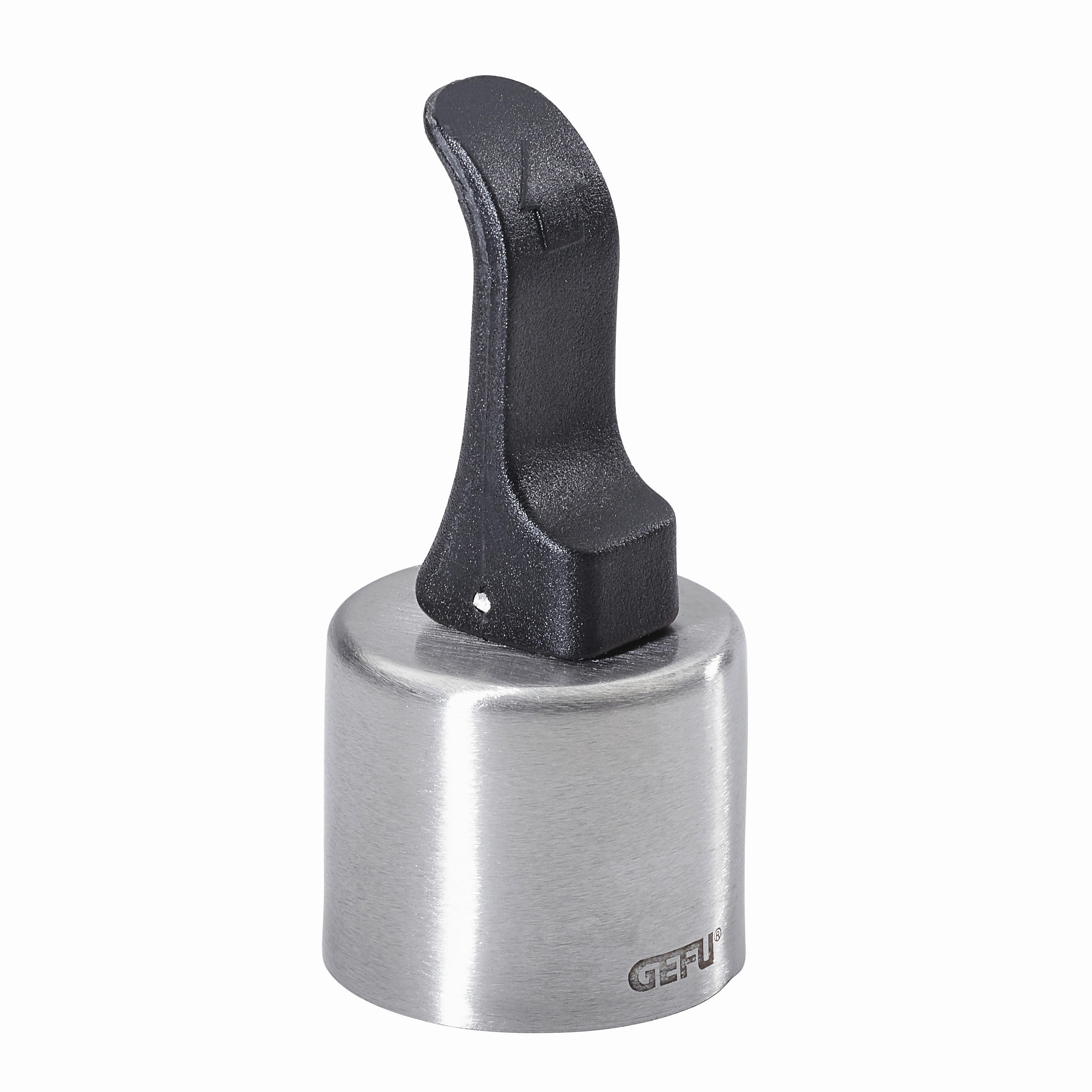 ÜVEGZÁRÓ - nemesacélszínű/fekete, Basics, műanyag/fém (8,0cm) - Gefu
