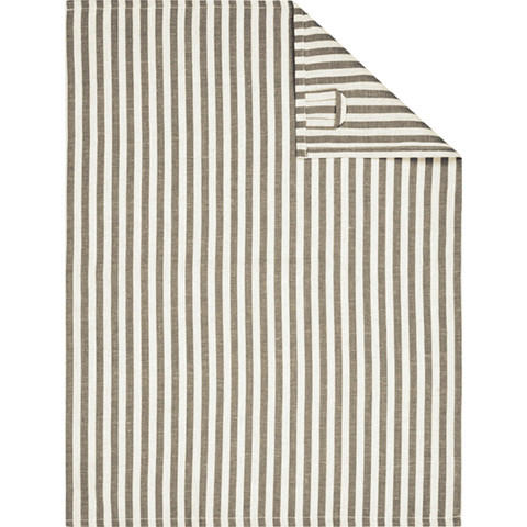 Cawoe Geschirrtuch Linen Classics Grau, Natur 50x70 cm