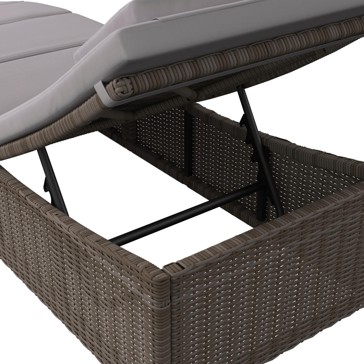 GARTENLIEGE 190/80/60 cm  - Beige, MODERN, Kunststoff/Textil (190/80/60cm) - Ambia Garden