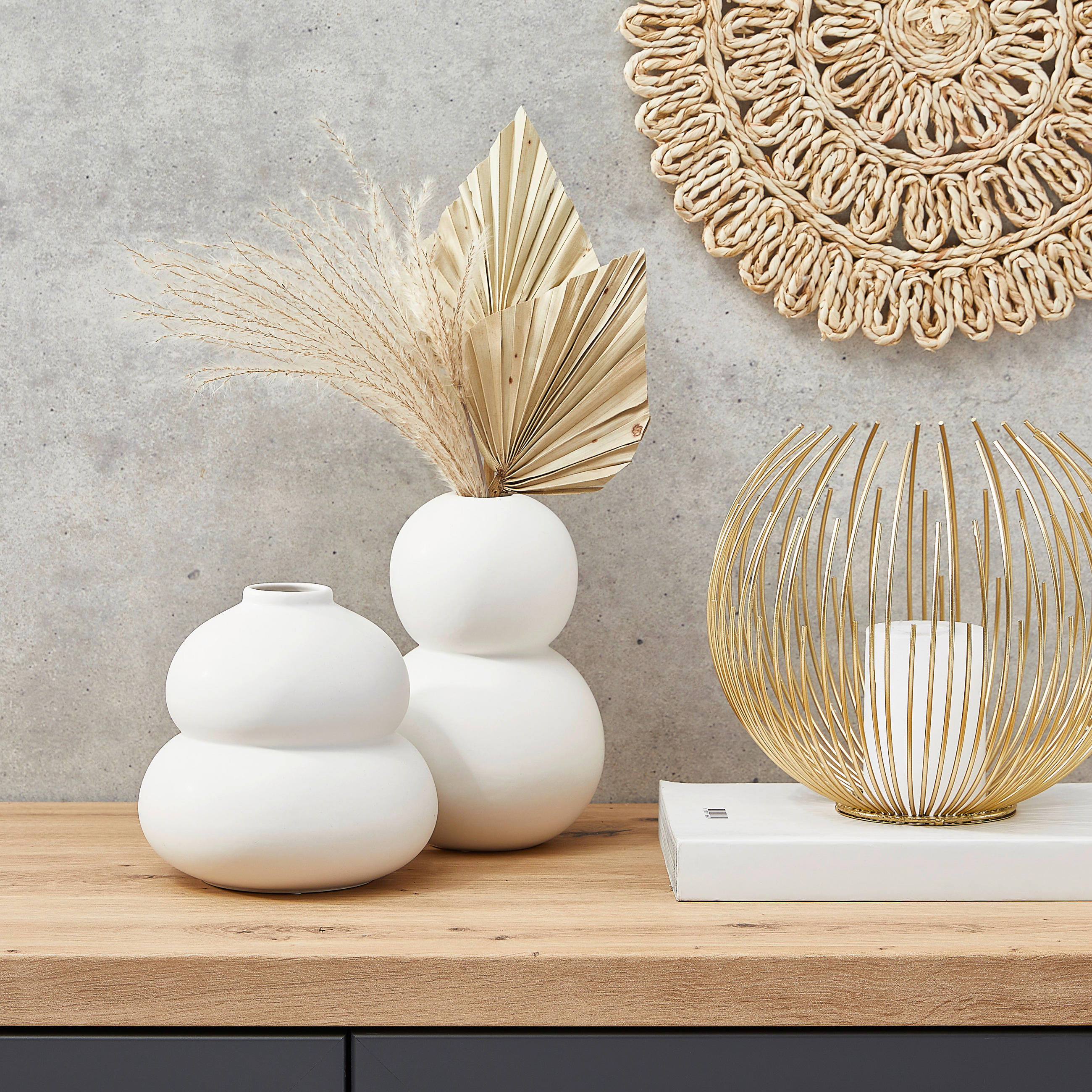 VASE 16 cm  - Weiß, MODERN, Keramik (16/16/16cm) - Novel