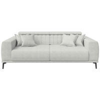 3-SITZER-SOFA Webstoff Naturfarben  - Schwarz/Naturfarben, KONVENTIONELL, Textil/Metall (240/80/110cm) - Carryhome