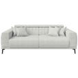3-SITZER-SOFA  in Webstoff Naturfarben  - Schwarz/Naturfarben, KONVENTIONELL, Textil/Metall (240/80/113cm) - Carryhome