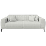 3-SITZER-SOFA Webstoff Naturfarben  - Schwarz/Naturfarben, KONVENTIONELL, Textil/Metall (240/80/110cm) - Carryhome