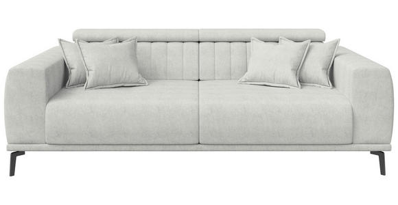 3-SITZER-SOFA  in Webstoff Naturfarben  - Schwarz/Naturfarben, KONVENTIONELL, Textil/Metall (240/80/113cm) - Carryhome