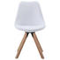 STUHL Lederlook Eiche massiv Eichefarben, Weiß - Eichefarben/Weiß, Design, Holz/Kunststoff (48/82/56cm) - Carryhome