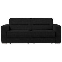 SCHLAFSOFA  in Schwarz  - Schwarz, KONVENTIONELL, Textil/Metall (202/86/92cm) - Sedda