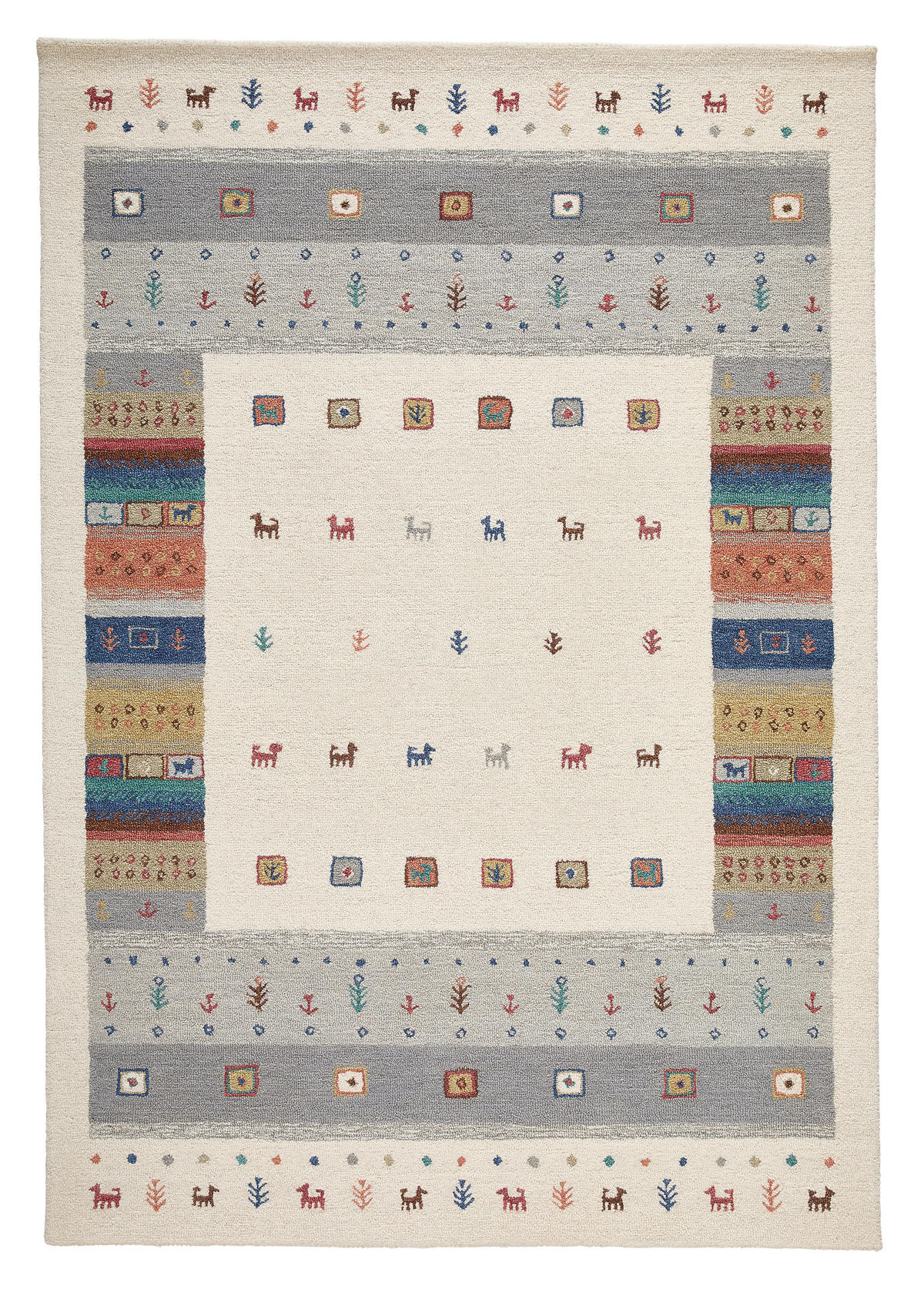 TUFTTEPPICH 160/230 cm Edition Alkatif Nomad Multicolor, Weiß  - Multicolor/Weiß, Basics, Textil (160/230cm) - Novel
